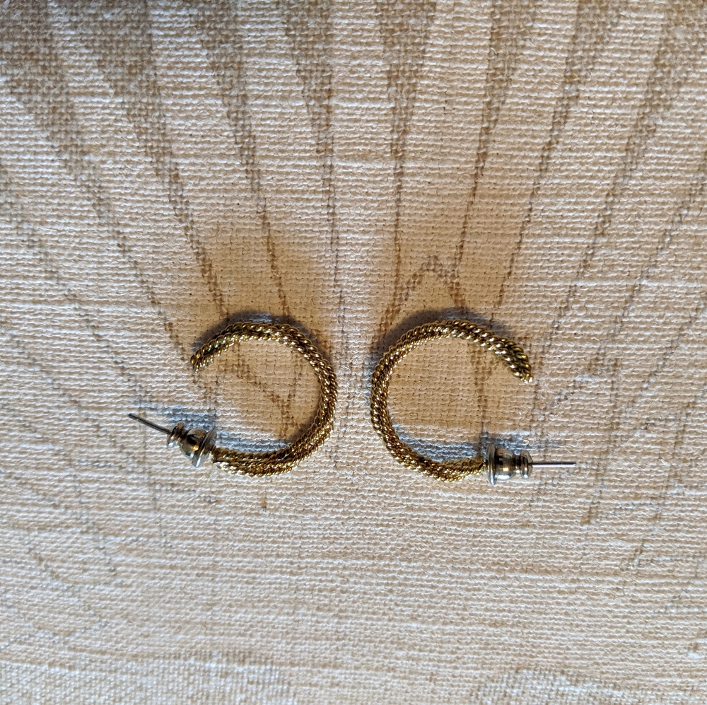 Braided 3/4 hoop earrings